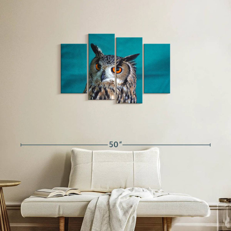 Brampt Charming Tiger Owl, 22" H x 36" W