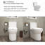 Toilette allongée 1 pièce à simple chasse 1,28 GPF avec siège blanc inclus