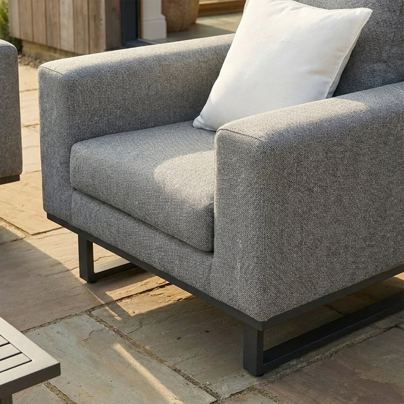 Carnmore 3 Seat Sofa Set Zinc, Black, Zinc