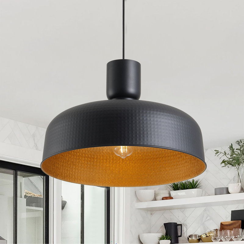 Luminaire suspendu réglable en fer noir 1 sable