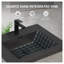Meuble-lavabo mural de 91 cm (36 po) avec lavabo en quartz noir sable, tiroirs à fermeture amortie et fini gris ciment.