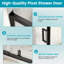 Porte de douche pivotante encadrée de 71 à 81 cm (L) x 183 cm (H) en noir mat avec verre trempé transparent de 6 mm, pellicule anti-éclats et revêtement facile à nettoyer-105653586-133948350