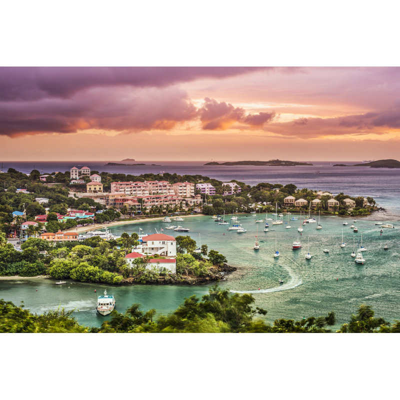 Cruz Bay - photographie sur toile tendue, L 12 po x H 8 po