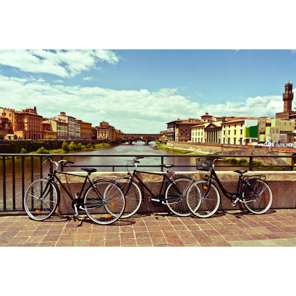 Ebern Designs Decarius Bikes In Florence , Italy by - Wrapped Canvas ...