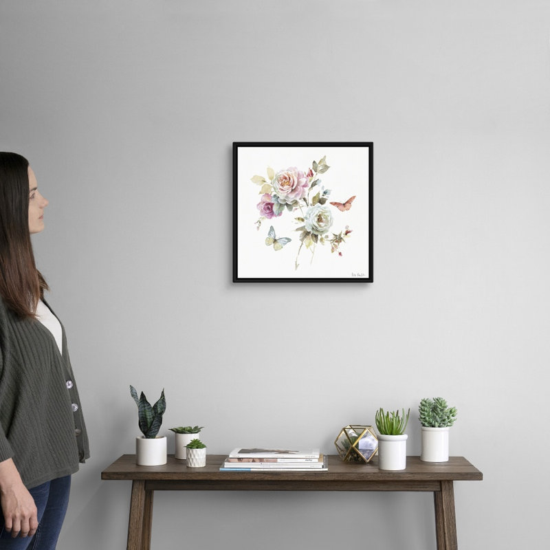 «Beautiful Romance VII» par Audit Lisa - reproduction d'art sur toile, Toile avec cadre noir, H 18 po x l 18 po x p 2 po