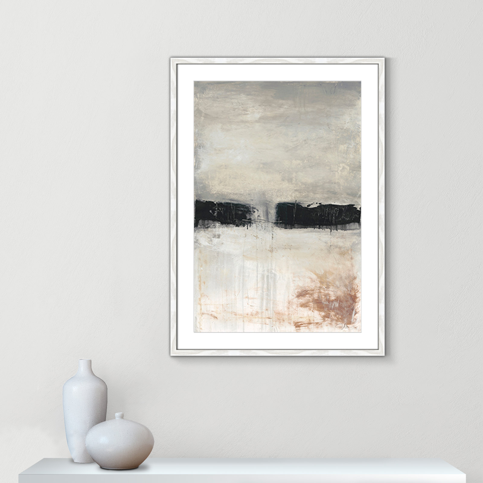 Autumn In The Dark Forest by Filippo Ioco, 35.5" H x 25.5" W x 0.75" D, White Framed