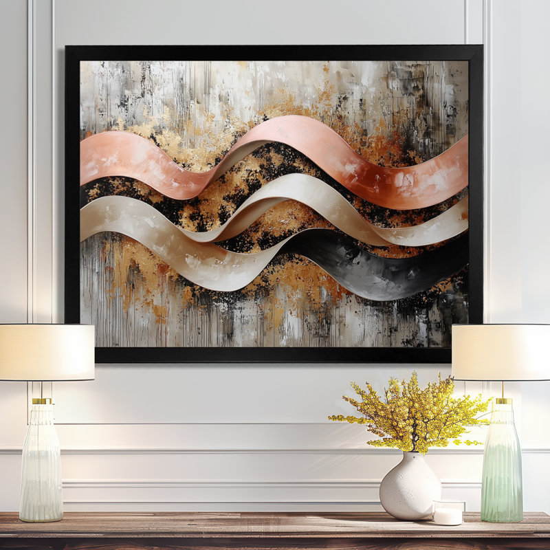 Nwamaka - Abstract Wall Art, Reproduction encadrée d'une seule photo, H 30 po x l 40 po, Noir