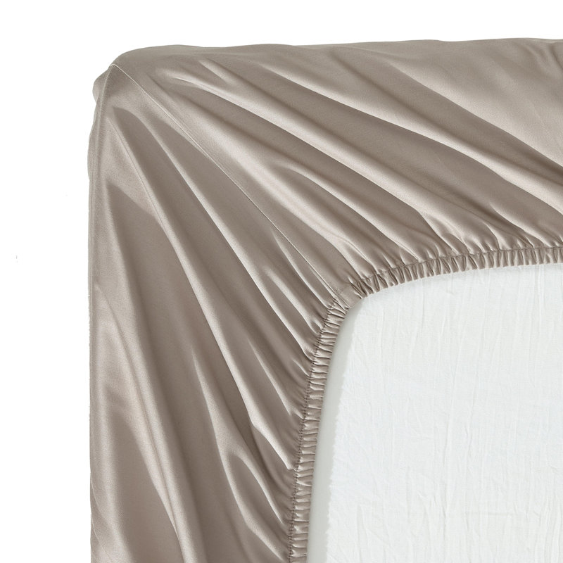 800 Thread Count Cotton Blend Sheet Set, Queen Sheet Set with 2 Pillowcases, Beige