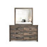 Commode 6 tiroirs l 58,5 po avec miroir Sarai