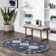 Hassan Geometric Blue Area Rug