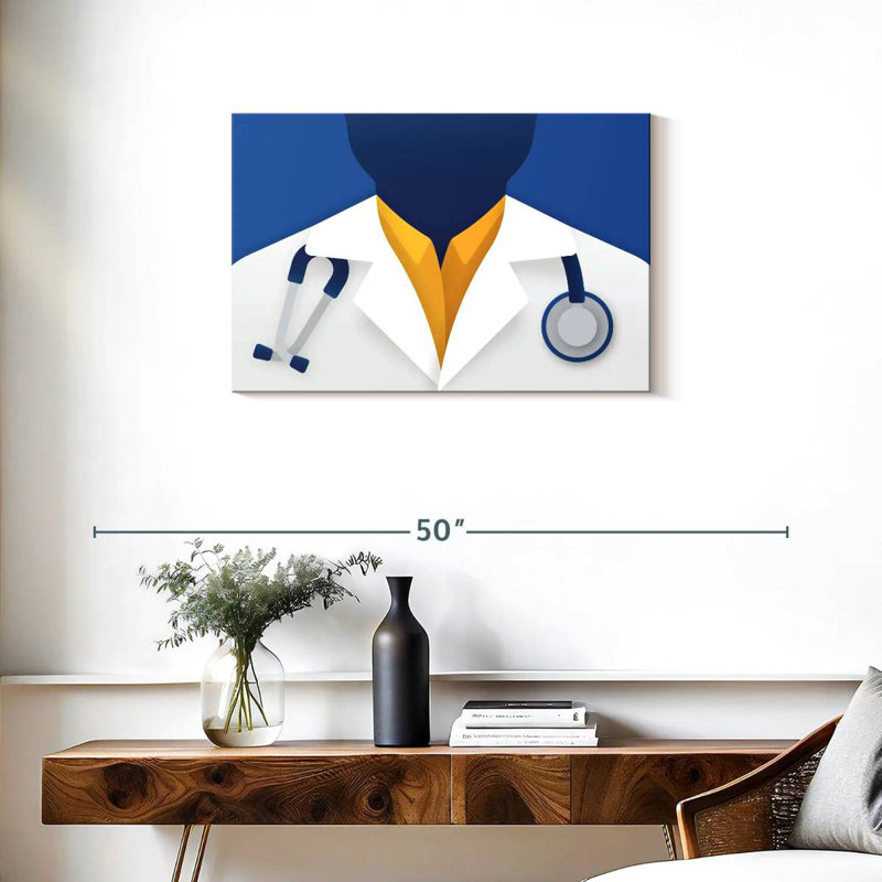 Illustration d'un médecin, H 20 po x l 30 po