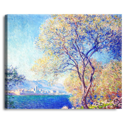 Reproduction d'art classique, Antibes, vue depuis les jardins de Salis par Claude Monet, estampe numérique sur toile pour décoration intérieure