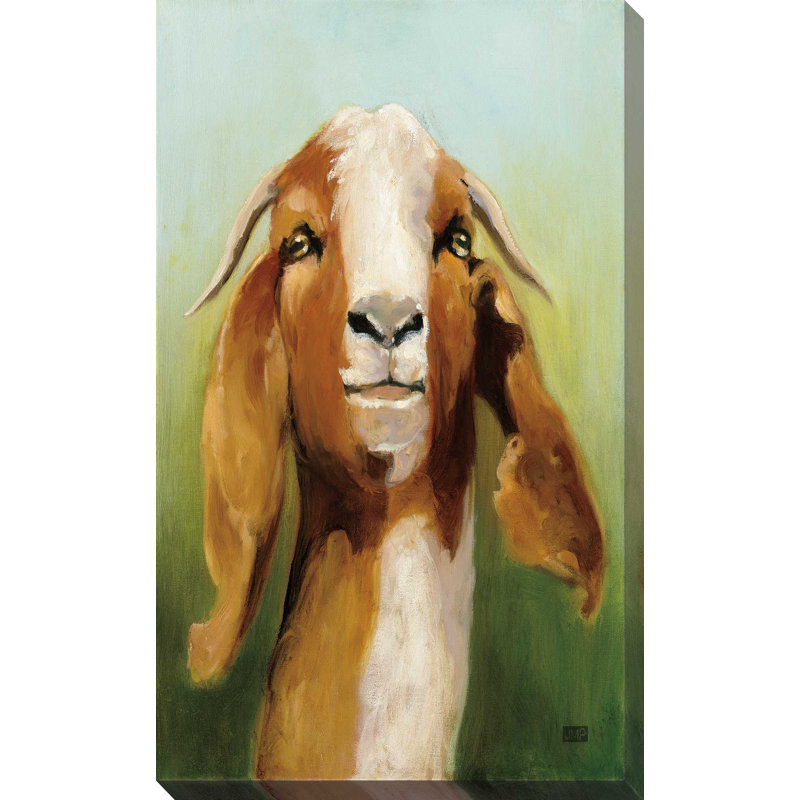 «Got Your Goat», reproduction de peinture acrylique sur toile, H 40 po x l 24 po x P 1,5 po, Toile tendue
