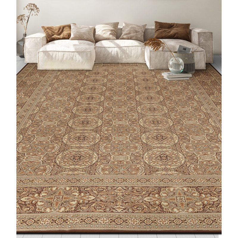 Hand Knotted Wool Area Rug in Red