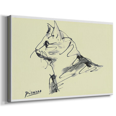 Chat (Le Chat) - Dessin au trait - Pablo Picasso-Toile tendue avec châssis-c. 1950