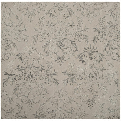 Tapis gris en viscose / laine touffeté à la main Tivoli