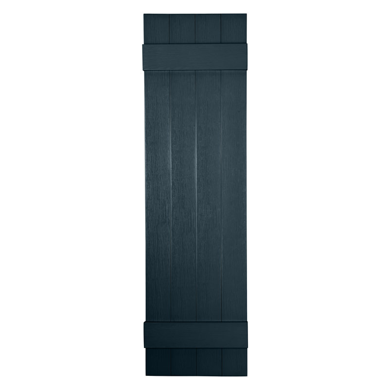 Persiennes personnalisées à 4 planches fermées, Bleu Bedford, 48"