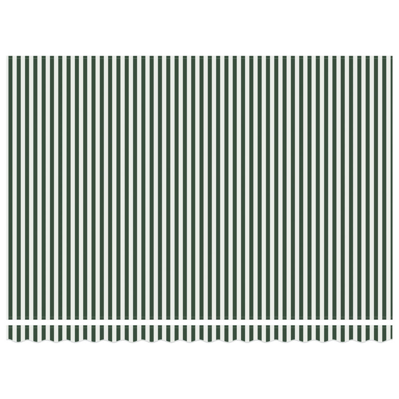 Brayden Studio Retractable Patio Awning, Green Striped, 450 cm W x 300 cm D