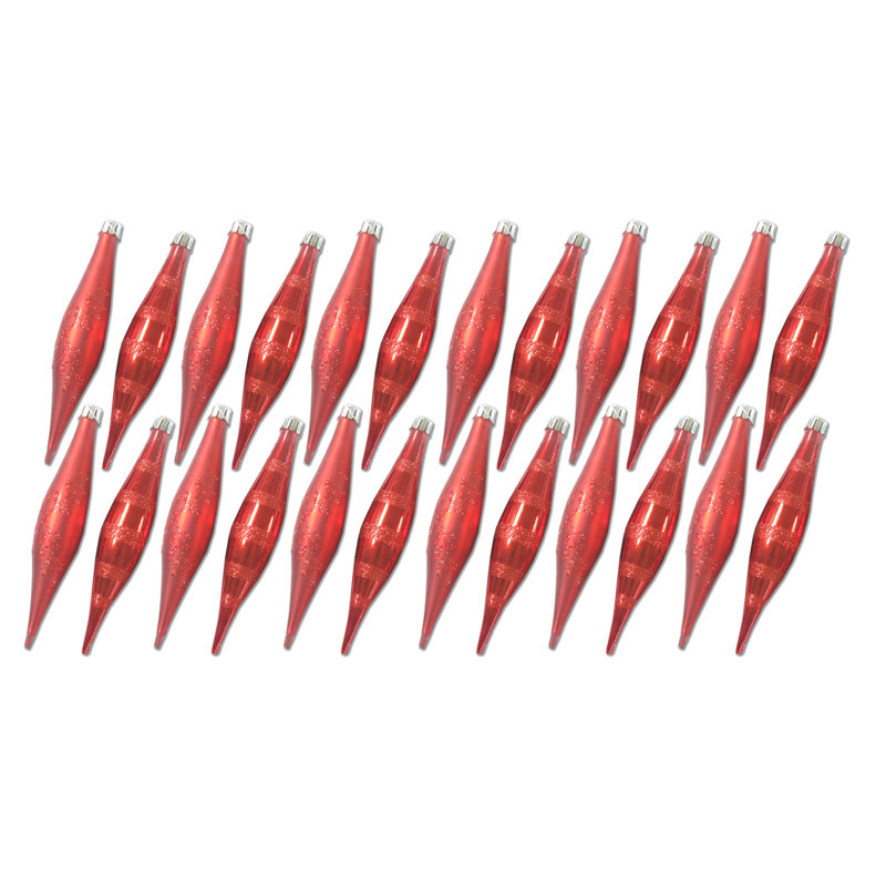 24 Piece Finial Ornament Set, Rouge