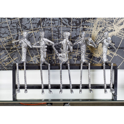 Statue de bande musicale en bois aluminium