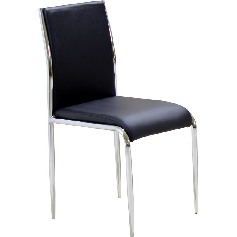Upholstered Side Chair, Black