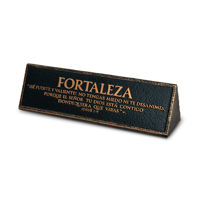 Jagviri Plaque Spanish Fortaleza Josue 1:9