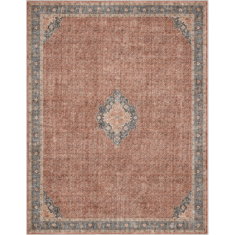 Tapis brun / ivoire Asha Lilith, Rectangle 9 pi 10 po x 13 pi