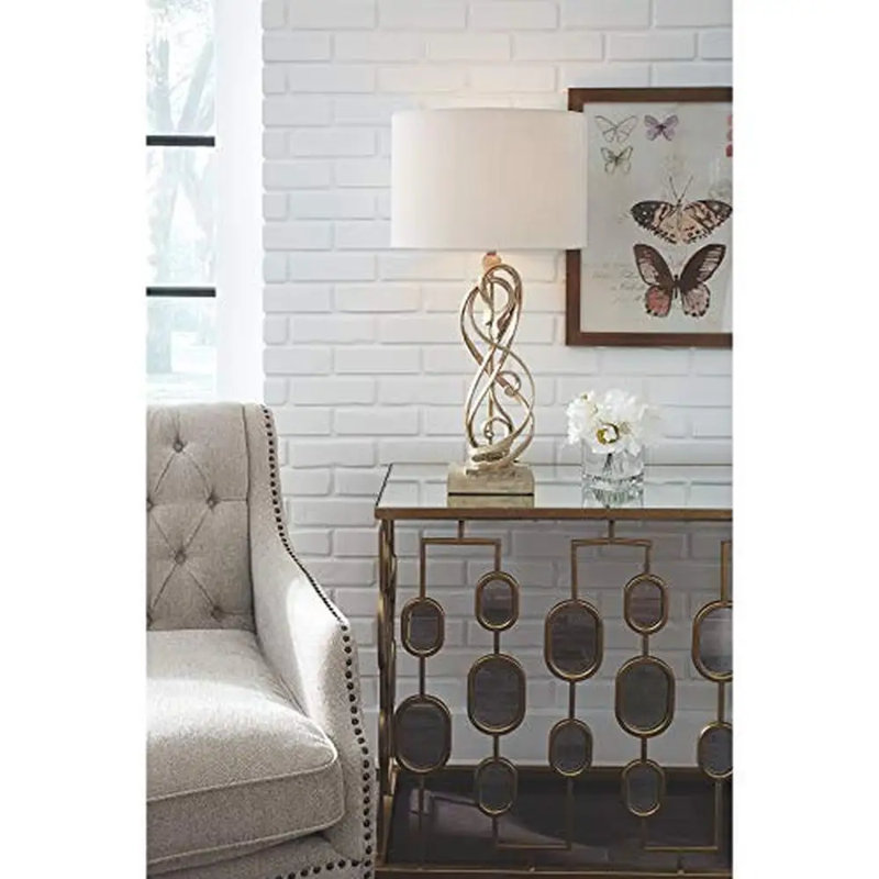 Elegant 36" Gold Metal & Mirrored Glass Console Table