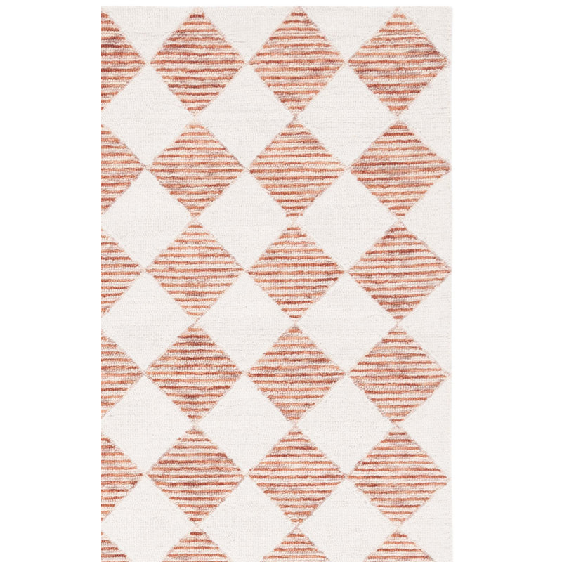 Ebony Hand Tufted Wool Pile Checkered Rug, Rectangle 3' x 5'