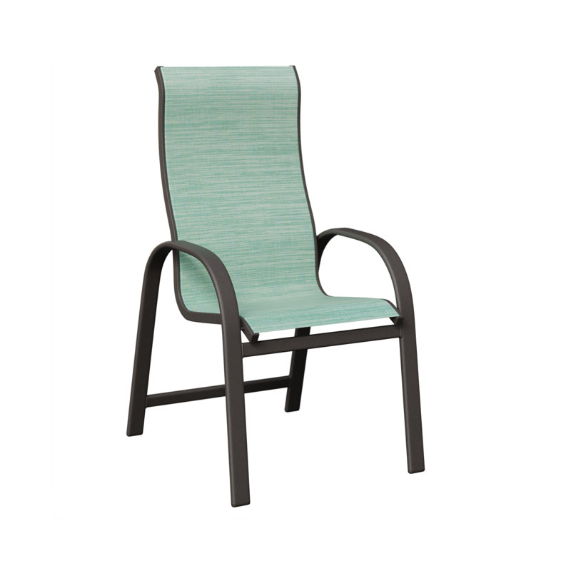 Chaise de salle à manger Murphy, Paysage marin, Aluminium graphite moucheté
