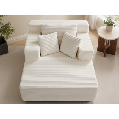 Chaise longue surdimensionnée rembourrée, aucun assemblage requis