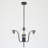 3-Light Adjustable Height Chandelier with Glass Shades