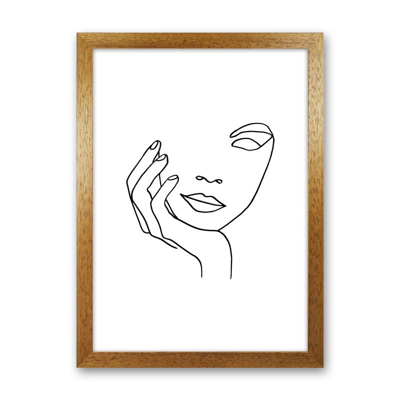 Hand One Eye - Print, 63cm H x 46cm W x 3cm D, Oak Frame