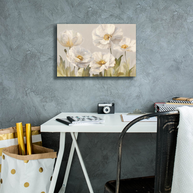 Art mural sur toile  «White Anemones» par Danhui Nai