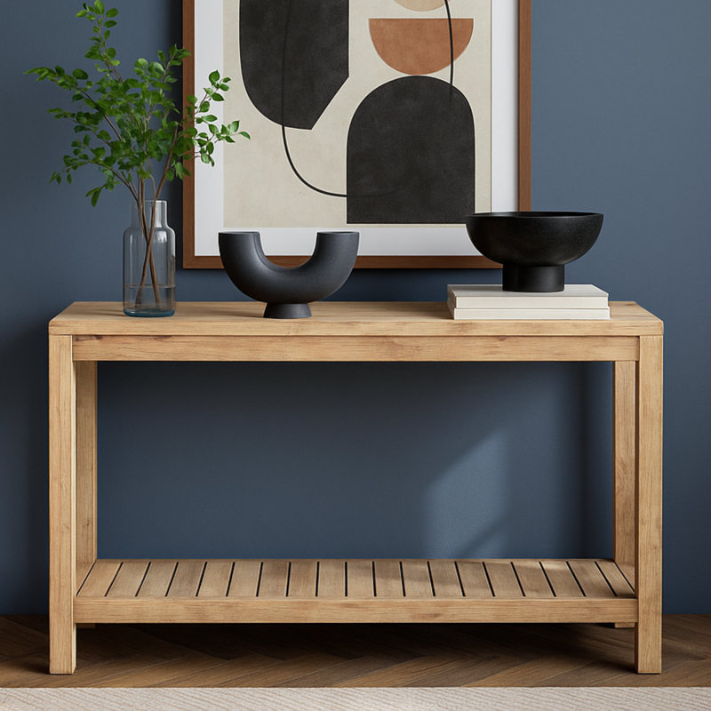 Fources 47.25'' Solid Wood Console Table, Tan