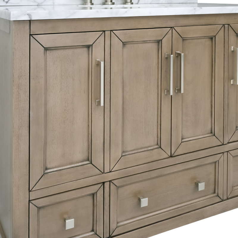 Everette 42'' W Single Bathroom Vanity Base, Gray Oak
