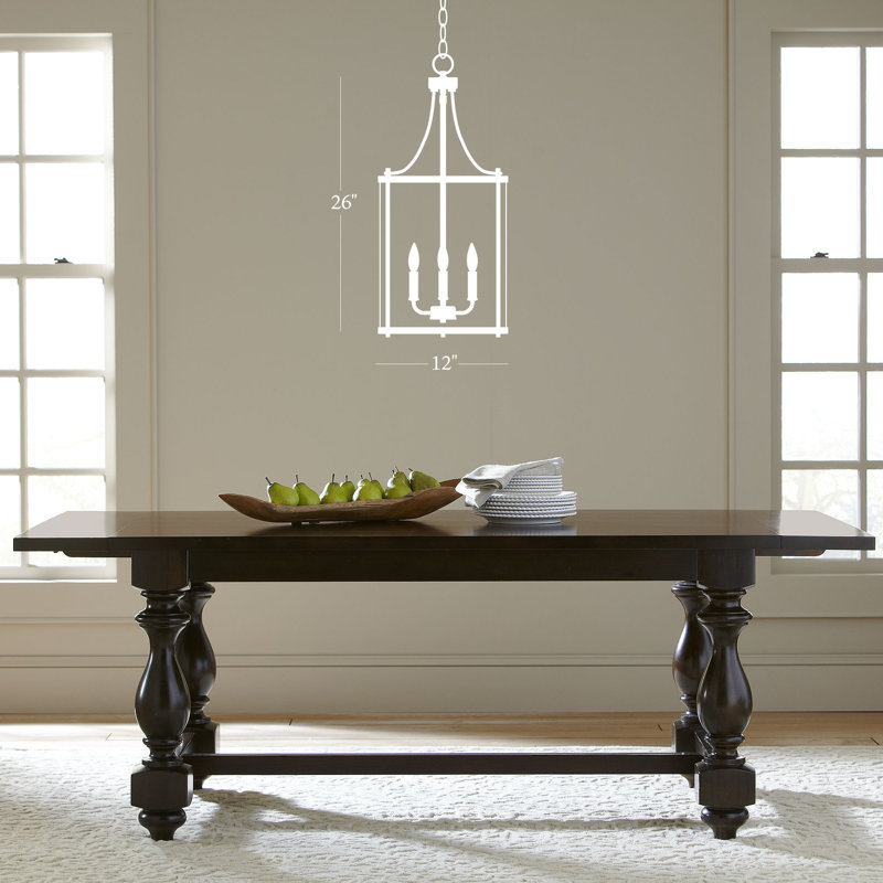 Cleveland 3-Light Chandelier, Nickel poli