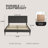 DeCoro Cambridge Upholstered Wooden Platform Bed Frame-864702079-877071288