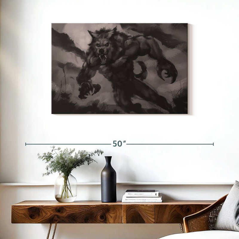 Kelan Werewolf, 24" H x 36" W
