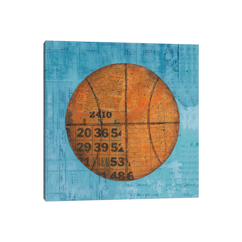 Play Ball IV Blue 1 Piece Wrapped Canvas Wall Art, 45.72 cm H x 45.72 cm W x 1.91 cm D