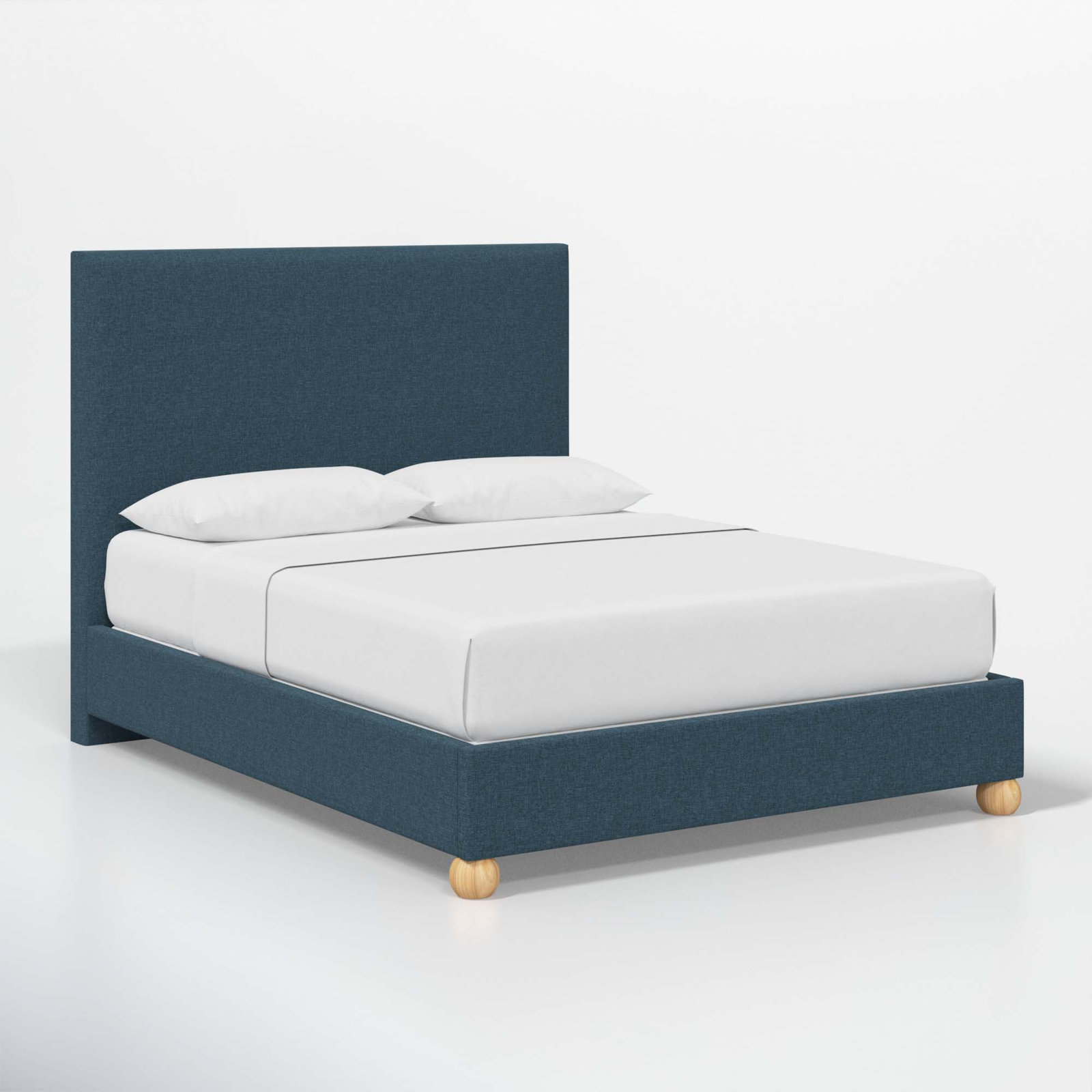 Benita Upholstered Bed, King, Zuma Navy Textured Linen