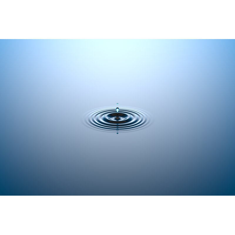 Water Drop - Wrapped Canvas Print, 30cm H x 46cm W x 3.8cm D