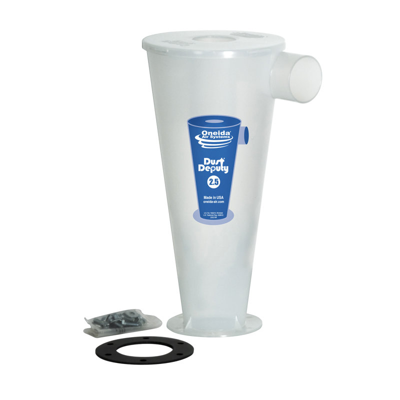 Oneida Air Systems Dust Deputy 2.5 DIY Cyclone Separator, Accessory Only, Clear
