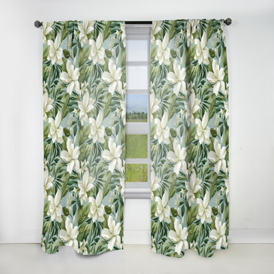 Leonardo Leafy Tranquility - motif tropical II - Rideau tropical - Velours obscurcissant - 1 panneau