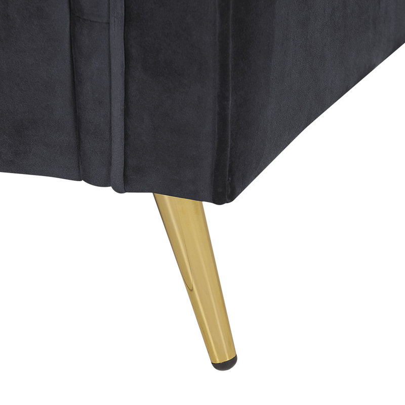 Amaya Velvet Armchair, Black