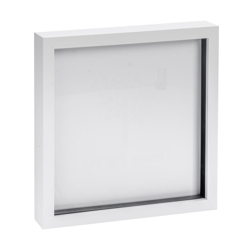 Nicola Spring - 3D Box Photo Frame, 50.8cm H x 50.8cm W x 3.5cm D, White