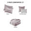 Édredon 5 pièces double / grand - velours froissé, 2 taies décoratives, coussins décoratifs, garniture charmeuse, taille de velours lavable à la machine, rembourrage,-118742771