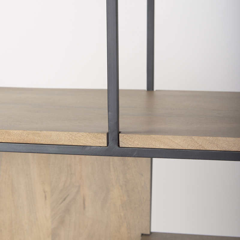 Pawnee Bookcase, Light Brown/Black