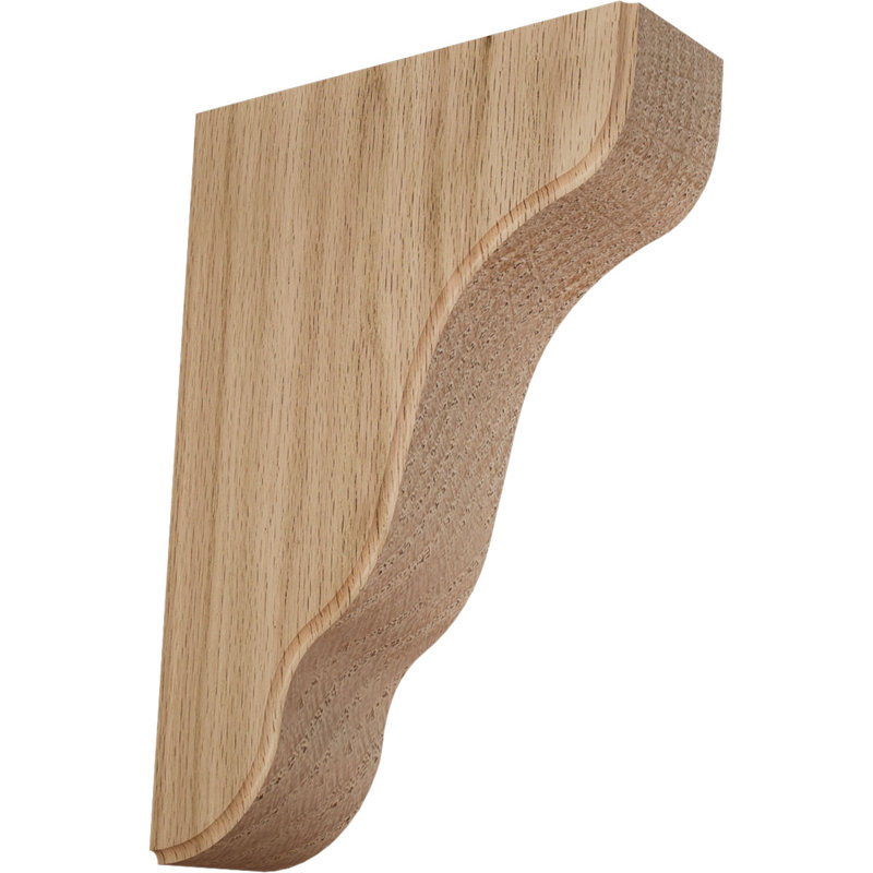 Support en bois Plymouth, Chêne rouge, H 7,5 po x l 1,75 po x P 5,25 po