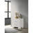 Copper White 2-Drawer Rectangular Nightstand With Bar Handle Pulls-290898587